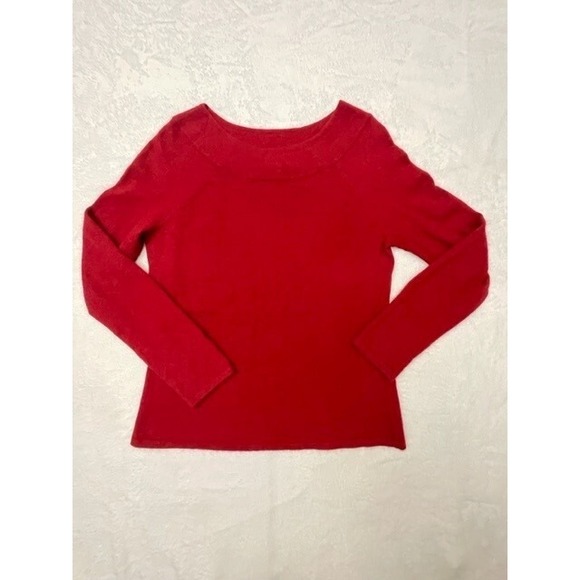 Sarah Spencer Sweaters - Sarah Spencer Red Soft Knit Angora Rabbit Hair Sweater Red Womens Large